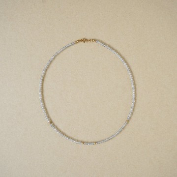 3mm 拉長石 天然石項鍊 醫療級不鏽鋼或 14k 包金