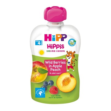 HiPP喜寶生機水果趣-水蜜桃野莓100g/包