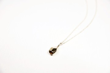 二毛銀不規則銀寶石項鍊純銀款