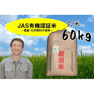 JAS 有機認証米 コシヒカリ 玄米 60kg