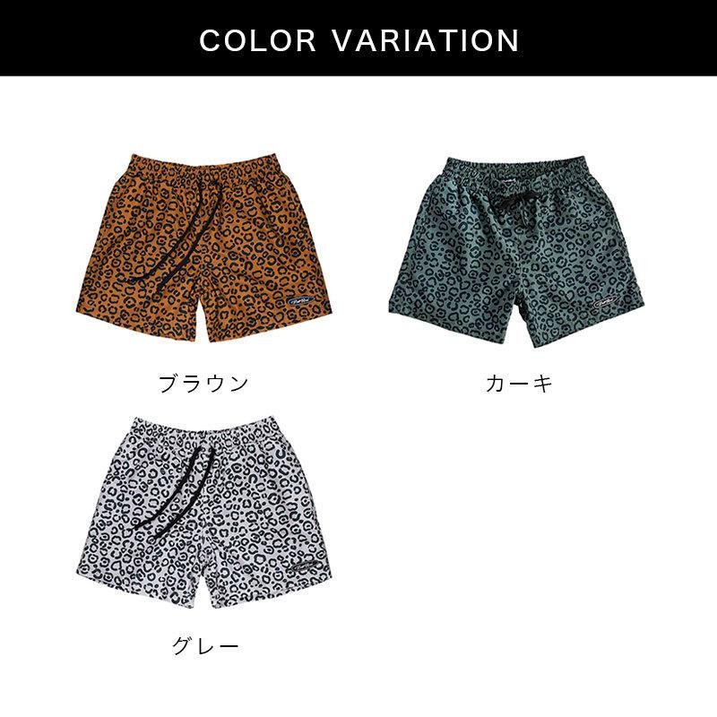 RadBlue ボードショーツ LEOPARD 水着 メンズ レオパード 豹柄 ショート丈 サーフパンツ 水陸両用ハーフパンツ ブラウン グレー S  M L XL | LINEブランドカタログ