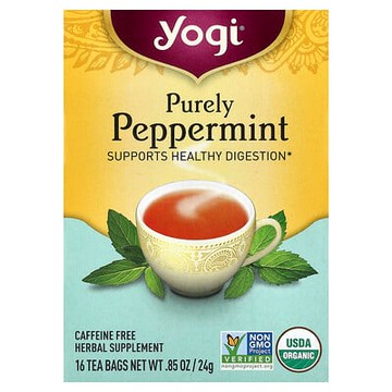 Yogi Tea, 零咖啡萃取純薄荷草本茶，16 茶包，0.85 盎司（24 克）