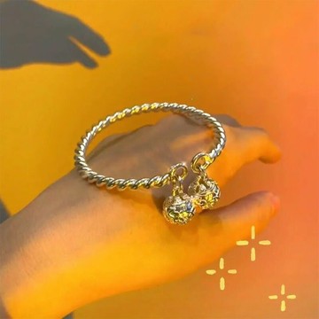 一步一響鈴鐺手鐲女新款古風百搭閨蜜情侶一對抖音爆款可調節手鏈