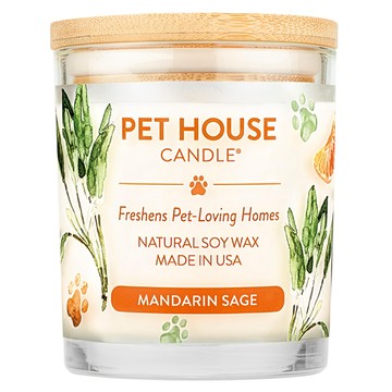 PET HOUSE 室內除臭寵物香氛蠟燭 柑橘鼠尾草  255g  1罐