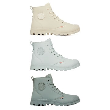PALLADIUM PAMPA HI Z COATED WP+ 白 灰 綠 皮 拉鍊 中筒 防水靴 男女鞋【74069】