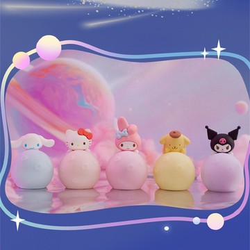 夜燈 三麗鷗家族系列月球小夜燈 可愛公仔造型桌面發光療癒擺件 居家裝飾燈飾