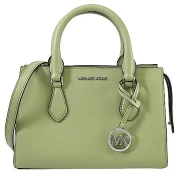 MICHAEL KORS SHEILA 經典防刮三層手提兩用包.綠 小
