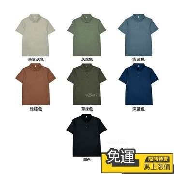 🔥優品🔥M-4XL 170克 迪桑平紋 5A抗菌 寬鬆純色POL0衫 短袖POPO衫 短袖上衣