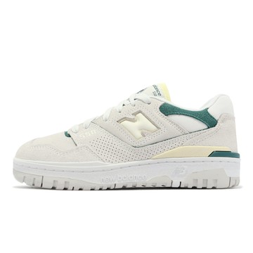 New Balance NB 休閒鞋 550 女鞋 米白 綠 麂皮 復古 經典 低筒 皮革 NB 紐巴倫 BBW550AA-B