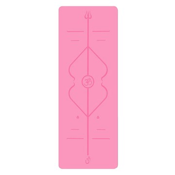 HOME GYM CLUB 居家健身 PU體位線瑜珈墊  1個  淡雅粉  183 x 68 x 0.5cm