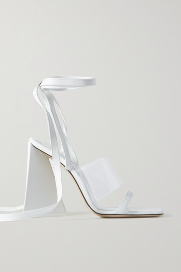 The Attico - Isa Leather And Pvc Sandals - White - IT38