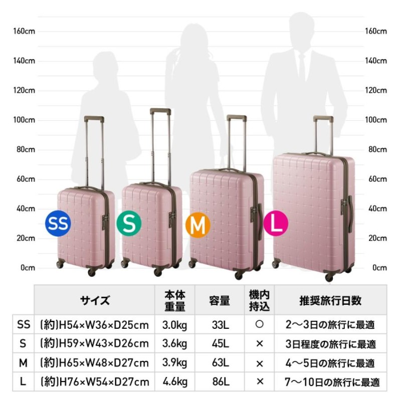 スーツケース ACE エース 日本製 33L 機内持ち込み キャリーケース 2-3