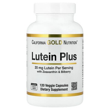 California Gold Nutrition, 葉黃素+，20 毫克，120 素食膠囊