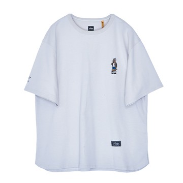 5th STREET｜山形｜男裝｜高山動物繡花短袖T恤｜灰卡其