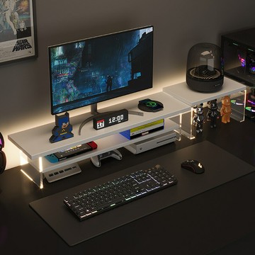 免運 可開發票   置物架辦公室桌面顯示屏支架電腦增高架抬高架臺式收納墊高架子