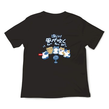 JZ TEE 貓咪&狗狗-吹涼風 印花短袖T恤