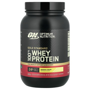 Optimum Nutrition, 金標準全乳清蛋白，香蕉奶油味，2 磅（907 克）