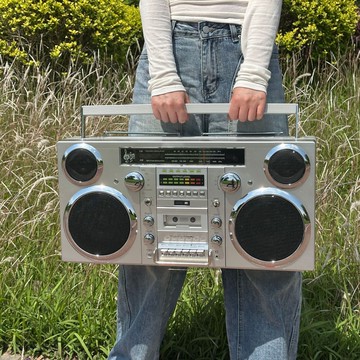 跨境熱銷復古收音機磁帶cd機無線藍牙音響便攜式戶外大功率音箱【北歐家居生活】