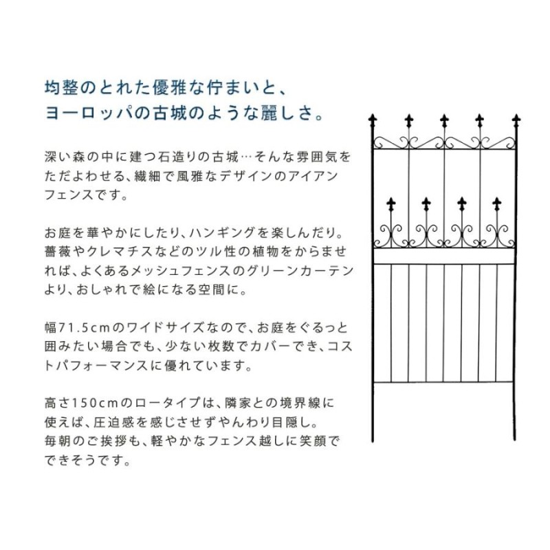 オールドシャトーフェンス150 ロータイプ 4枚組 OC002L-4P | LINE