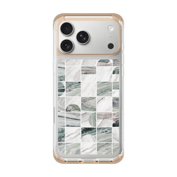 iPhone 17 Pro Max ClearX 暖透橘 - 石紋與渲染 / Marble & Dreamy Gradient - 冰原