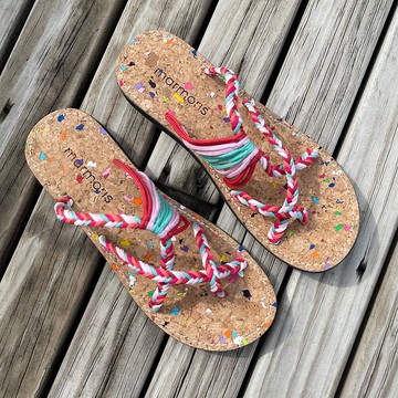 女士手工編織平底繩編涼鞋 Seaside Holi