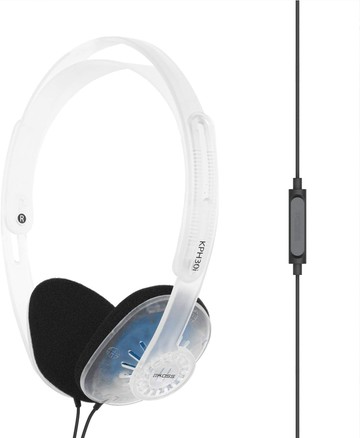 [6美國直購] Koss KPH30i 透明 耳罩式 耳機 Clear Retro Style On-Ear Headphones