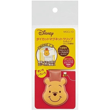 【震撼精品百貨】小熊維尼_Winnie the Pooh~日本迪士尼Disney 小熊維尼造型皮質磁鐵夾-黃/大臉#51990
