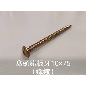大扁頭 傘頭鐵板牙 螺絲釘木螺絲 十字尖尾螺絲（一包 5支）