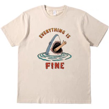 everything is fine美式T恤復古vintage男女寬松bf純棉短袖tshirt
