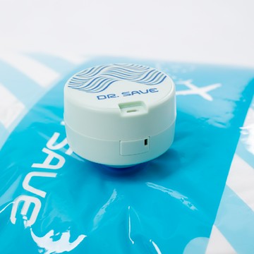 【摩肯】Dr.Save充抽氣二合一(充電款)真空機組(含壓縮袋組合)/粉藍