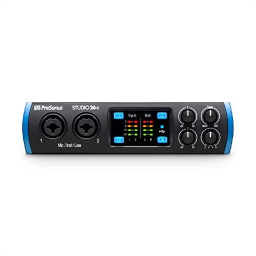 PreSonus Studio 26c オーディオ MIDIインターフェース 24Bit 192kHz 2入力 4出力USB-C互換 Studio O