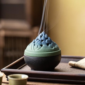 中式仿古高山陶瓷香爐創意禪意香薰爐家用室內凈化空氣檀香盤香爐