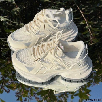 大促銷三 休閒女鞋 運動女鞋 厚底增高鞋 新中式透氣厚底老爹鞋女款2026秋季新款外穿透氣輕便休閒運動鞋子