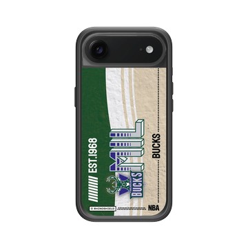 iPhone Air Mod NX -邊框背蓋組合 (相機按鈕) 黑 - NBA - 復古球員卡-密爾瓦基公鹿 Milwaukee Bucks - Vintage Card