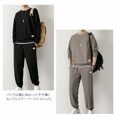 セットアップ メンズ 大きいサイズ 薄手 上下セット ワッフル