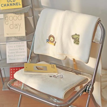 家居白動物男女吸水不易掉毛柔軟珊瑚絨裹胸大浴巾干發帽通用套件