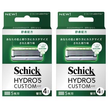 Schick 舒適牌 水次元5辨型舒膚配方刀片  4片  2盒