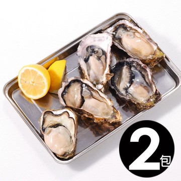 【華得水產】日本原裝巨大生蠔/全殼牡蠣2包(500g 約2-3粒/包)