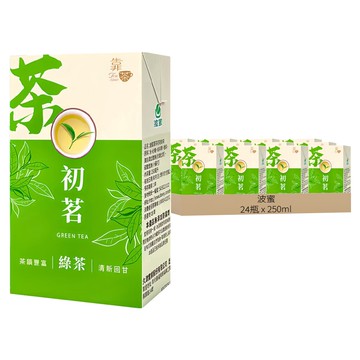 波蜜 靠茶 初茗綠茶 茶韻豐富 清新回甘  250ml  24瓶