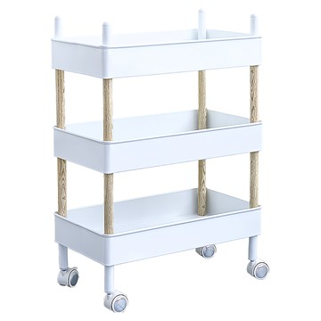 dayneeds 日需百備 日式典雅 鐵網 置物車 零件盒 工具車 三層推車 BC352A-WH  白色  3層