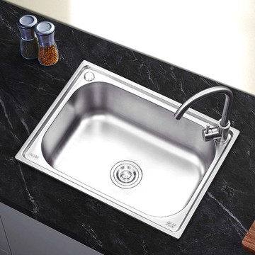 優樂悅~水槽單槽 全套網紅加厚304不銹鋼一體成型 廚房大小洗菜盆洗碗池水槽 水槽配件 水槽架 洗理臺