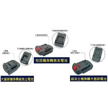 👍台灣發貨+發票💖牧田款/大藝款/威克士款/泉友款電池轉換座 牧田轉換 大藝轉換 威克士轉換 泉友轉換器