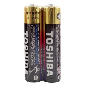 東芝TOSHIBA4號鹼性電池/LR03GR/2入/收縮膜包/組