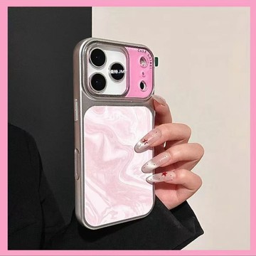 【秒變17Pro】銀邊水波紋 鏤空大視窗 防摔殼 用於iPhone17 i16 手機殼 i15 i14 i13 i12