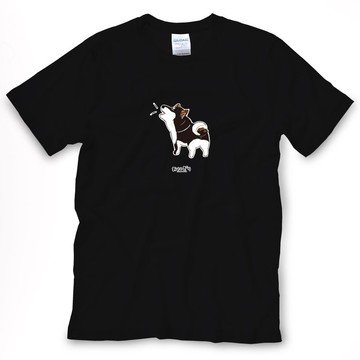 小飯糰 中性T恤 柴柴黑色短T