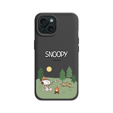 iPhone 15 SolidX 黑 - 史努比 Snoopy - 露營趣