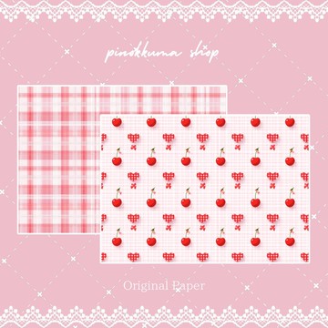 pinokkumashop 原創設計紙 設計紙 雙面印刷 平袋 拼貼素材