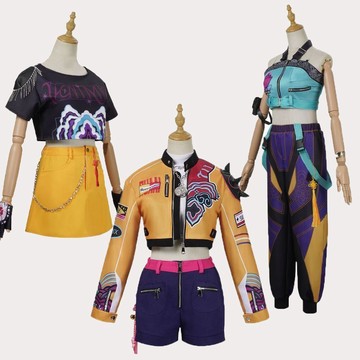 獵魔女團cos 獵魔女團K-POP明星cos服 魯米米拉佐伊女團動漫角色舞臺演出服 演出服 出貨 獵魔女團衣服