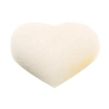 小麥購物 心型蒟蒻洗顏球 8 x 2.5cm  白色  1個