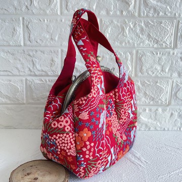 繽紛花園刺繡限定款  - 背心口金手提包可斜背